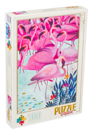 Пъзел D-Toys от 1000 части – Фламингота, Андреа Кюрти