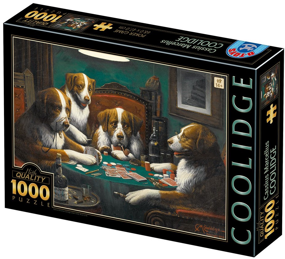Пъзел D-Toys от 1000 части - Игра на покер