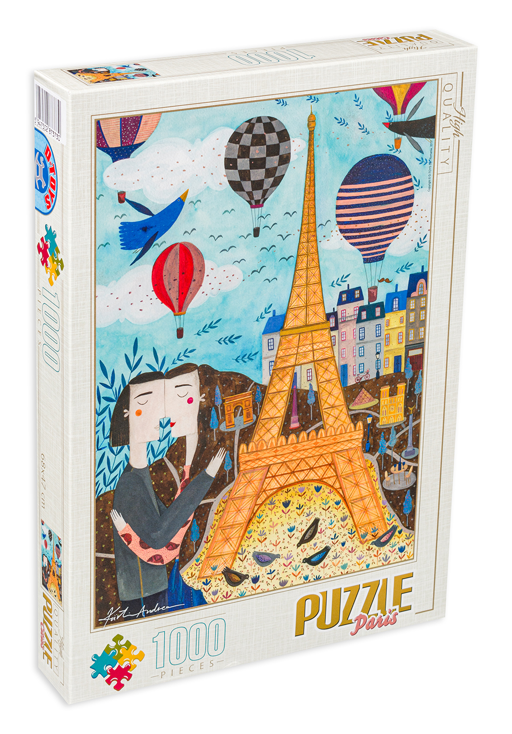 Пъзел D-Toys от 1000 части – Париж, Андреа Кюрти