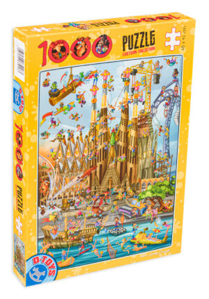 Пъзел D-Toys от 1000 части – Саграда Фамилия, карикатура