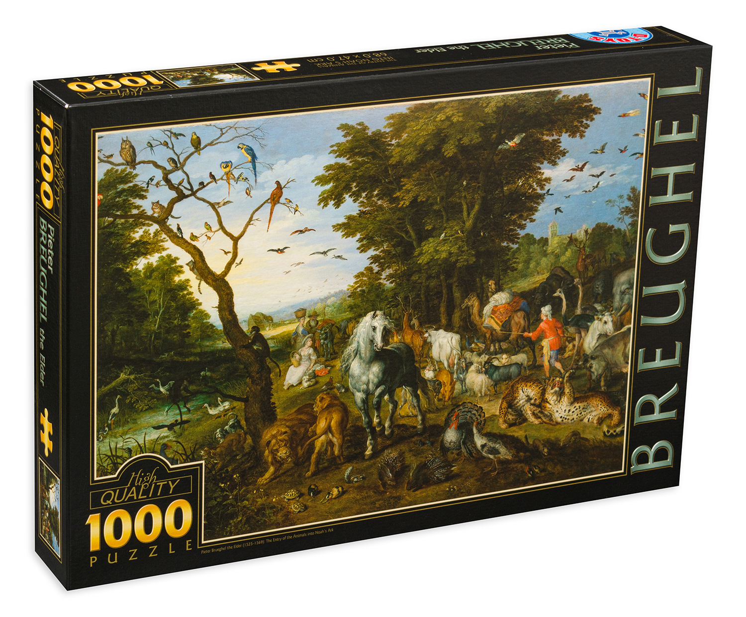 Пъзел D-Toys от 1000 части – Влизането на животните в Ноевия ковчег, Питер Брьогел Стари