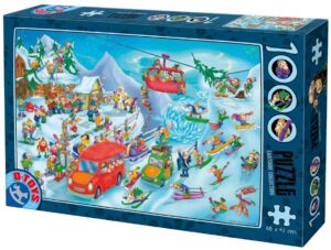 Пъзел D-Toys от 1000 части - Време за ски