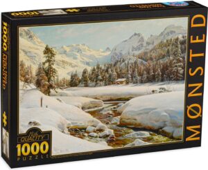 Пъзел D-Toys от 1000 части - Зимна приказка в Швейцария