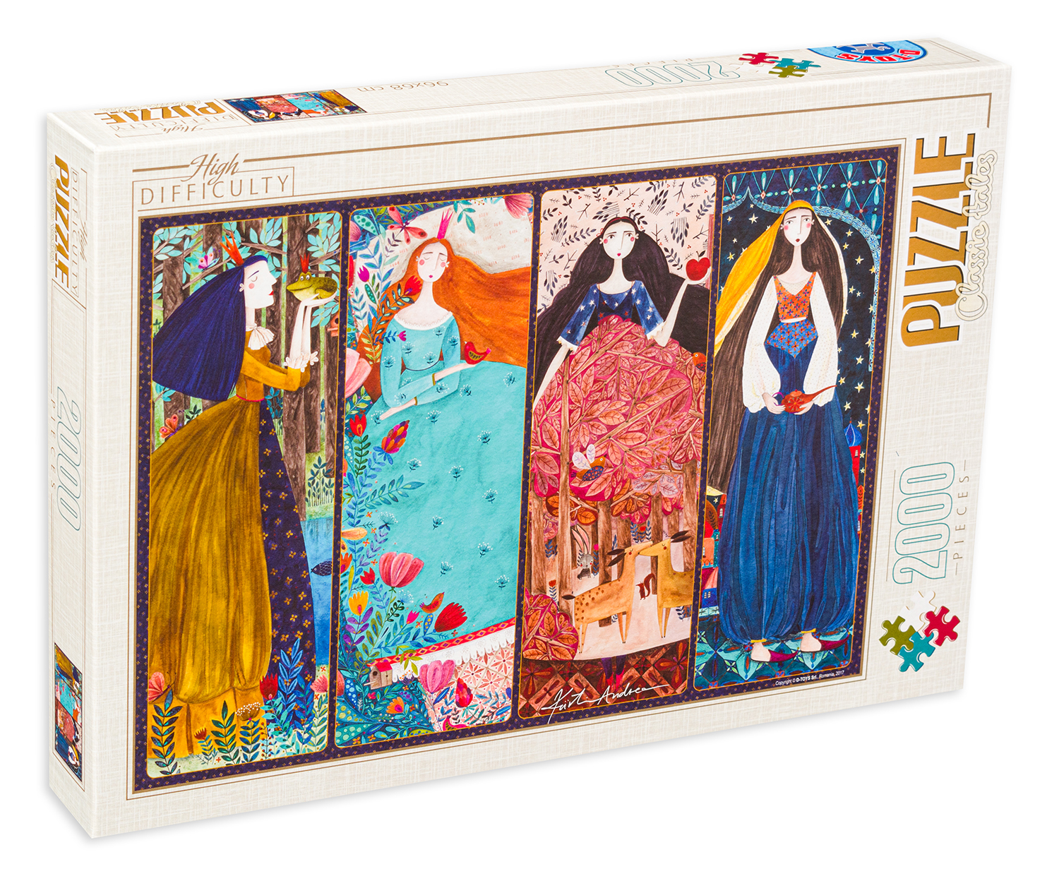 Пъзел D-Toys от 2000 части – Колаж, Андреа Кюрти