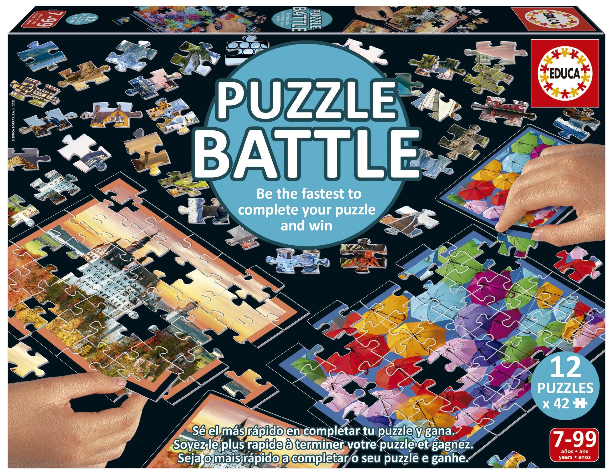 Пъзел дуел Educa от 12 x 42 части - Пътуване