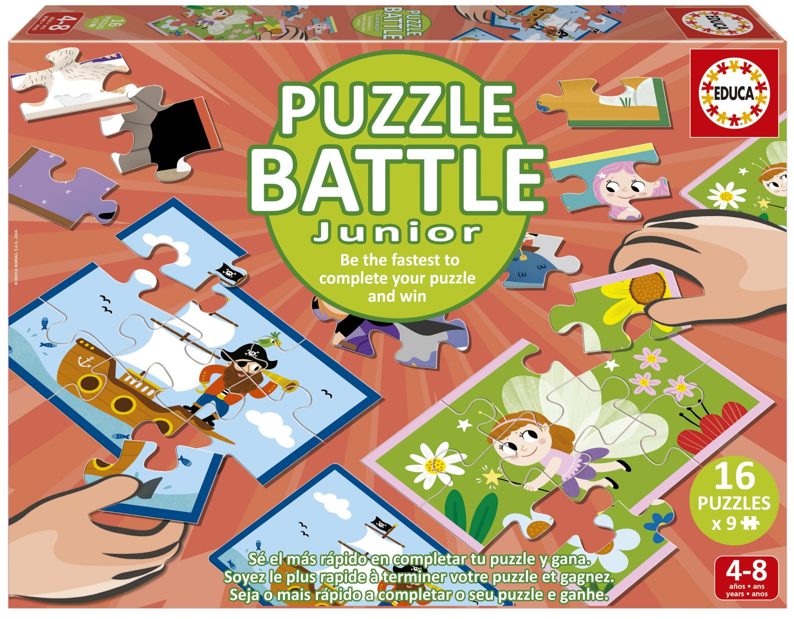 Пъзел дуел Educa от 16 x 9 части - Фентъзи