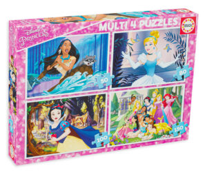 Пъзел Educa 4 в 1 - Дисни принцеси