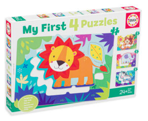 Пъзел Educa 4 в 1- Дивите животни