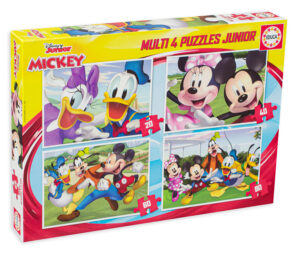 Пъзел Educa 4 в 1 - Мики и приятели