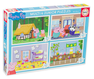 Пъзел Educa 4 в 1 - Прасенцето Пепа