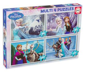 Пъзел Educa 4 в 1 - Замръзналото кралство