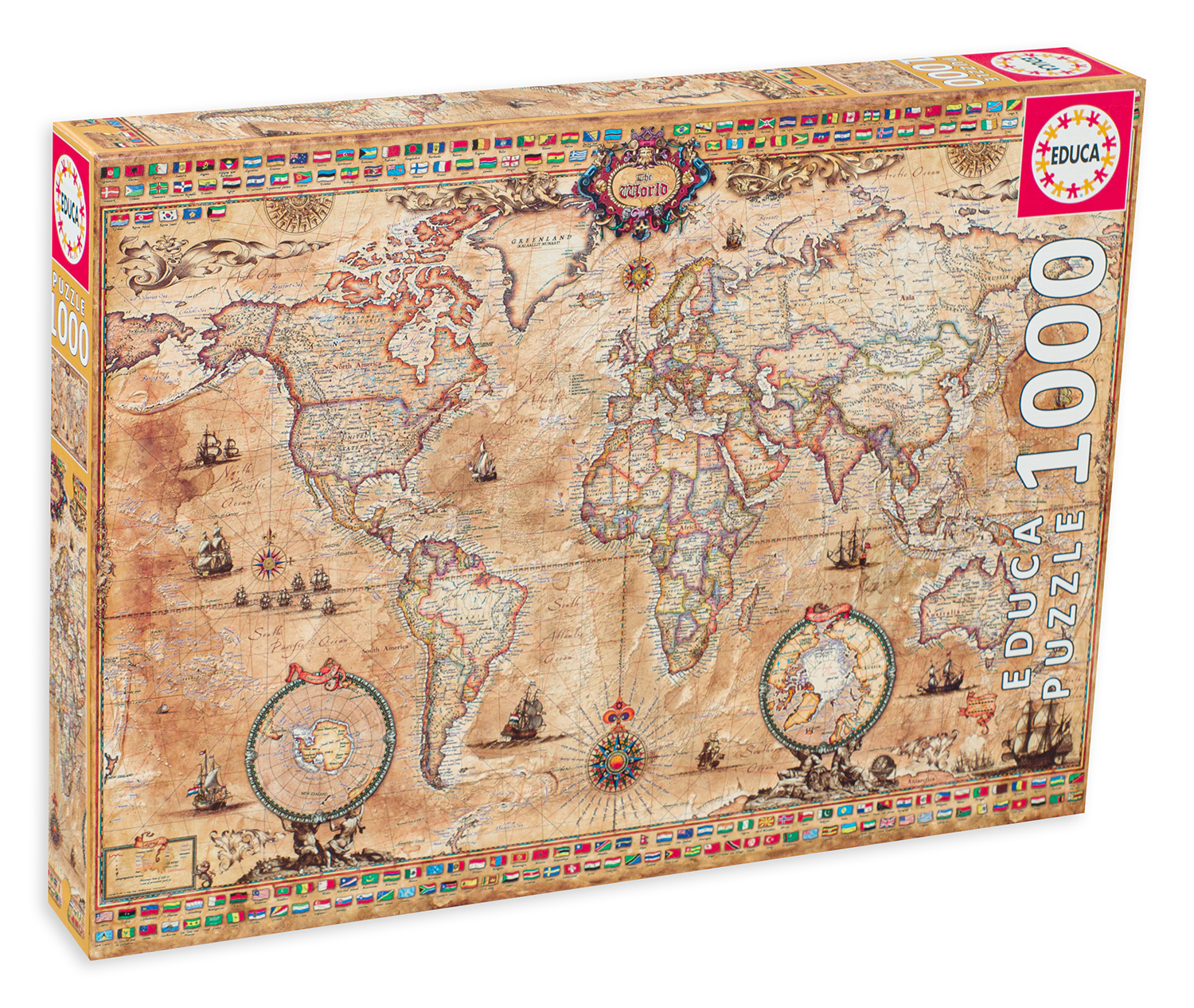 Пъзел Educa от 1000 части - Антична карта на света