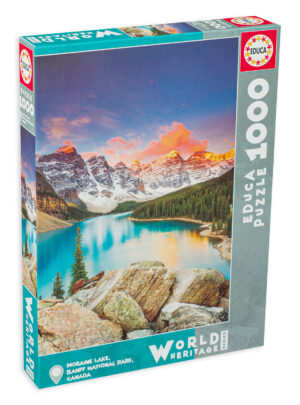 Пъзел Educa от 1000 части - Езерото Морейн, Канада