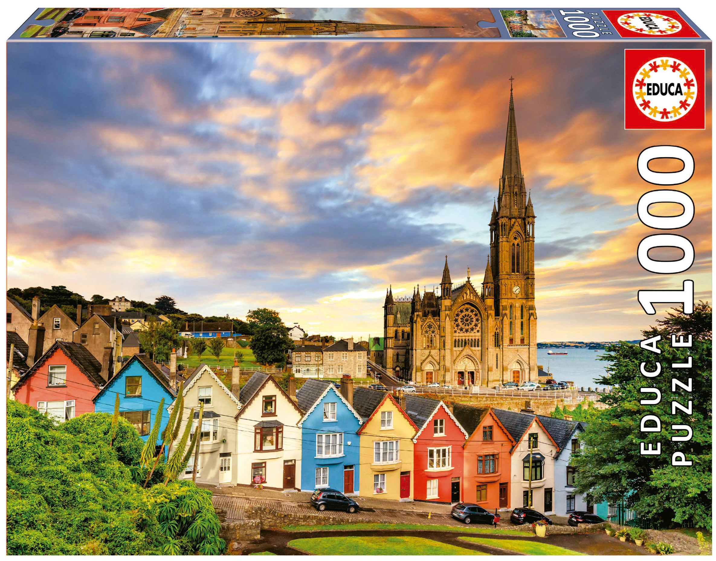 Пъзел Educa от 1000 части - Катедрала Коб в Ирландия