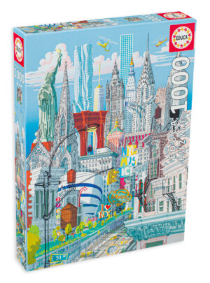 Пъзел Educa от 1000 части - Ню Йорк, Карло Станга