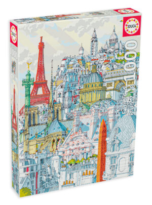 Пъзел Educa от 1000 части - Париж, Карло Станга
