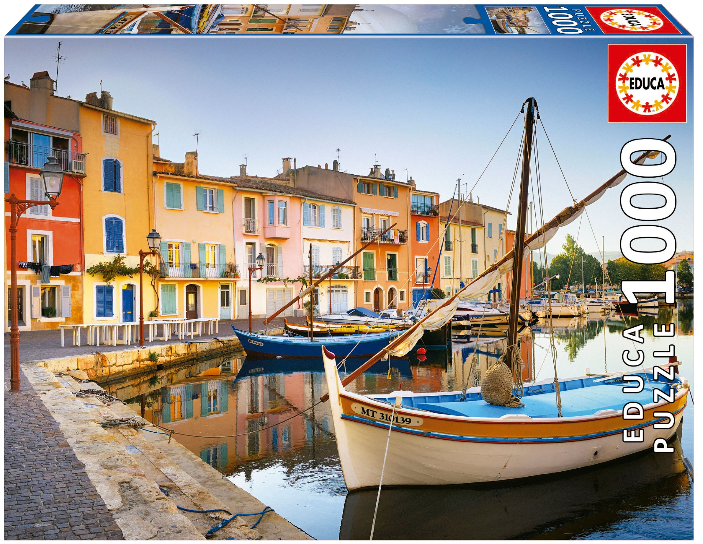 Пъзел Educa от 1000 части - Пристанище в Мартиг, Прованс