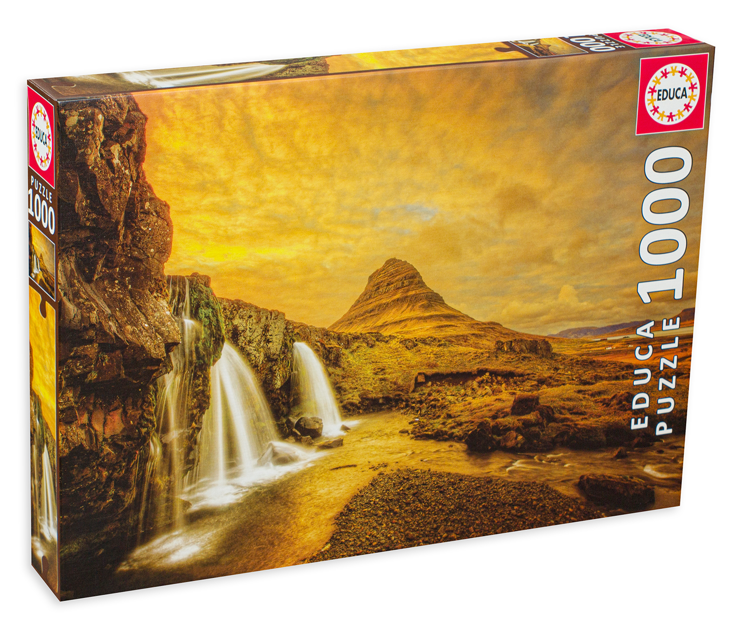 Пъзел Educa от 1000 части - Водопадът Kirkjufellsfoss, Исландия