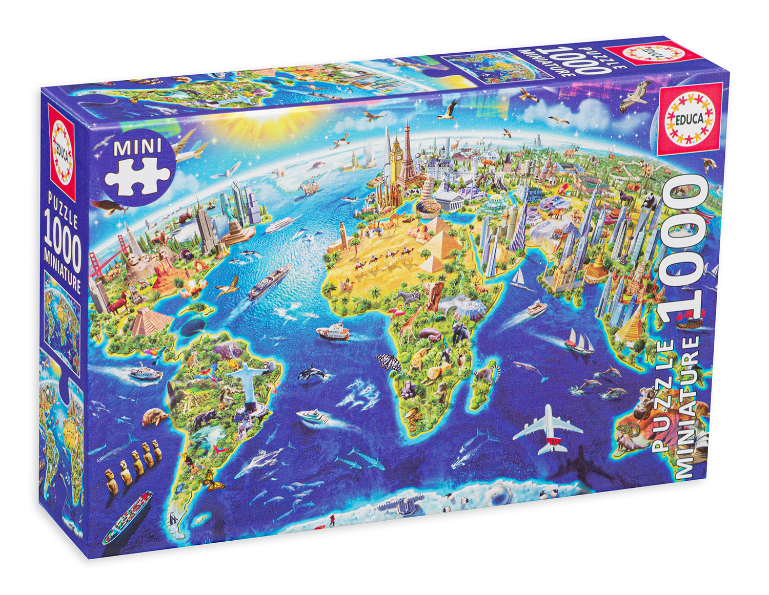 Пъзел Educa от 1000 мини части - Символите на света, миниатюра