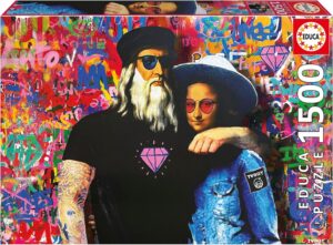 Пъзел Educa от 1500 части - Лео и Лиза