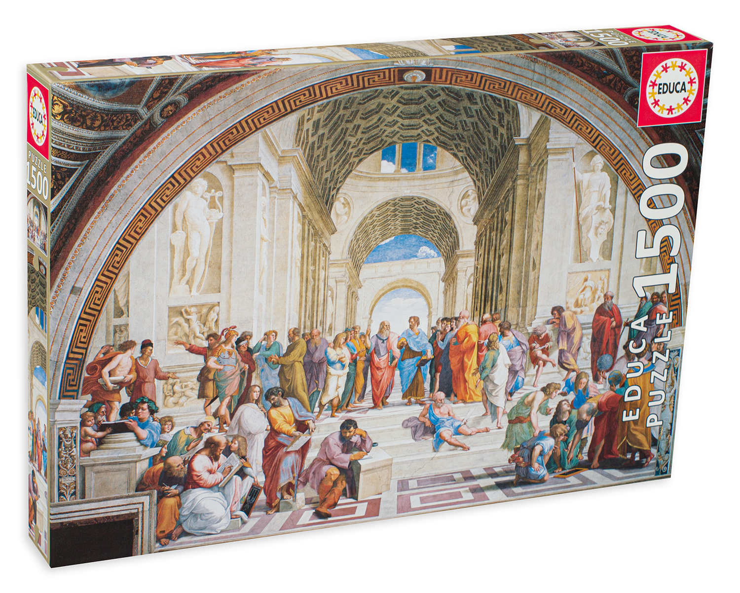 Пъзел Educa от 1500 части - Училище в Атина, Рафаел