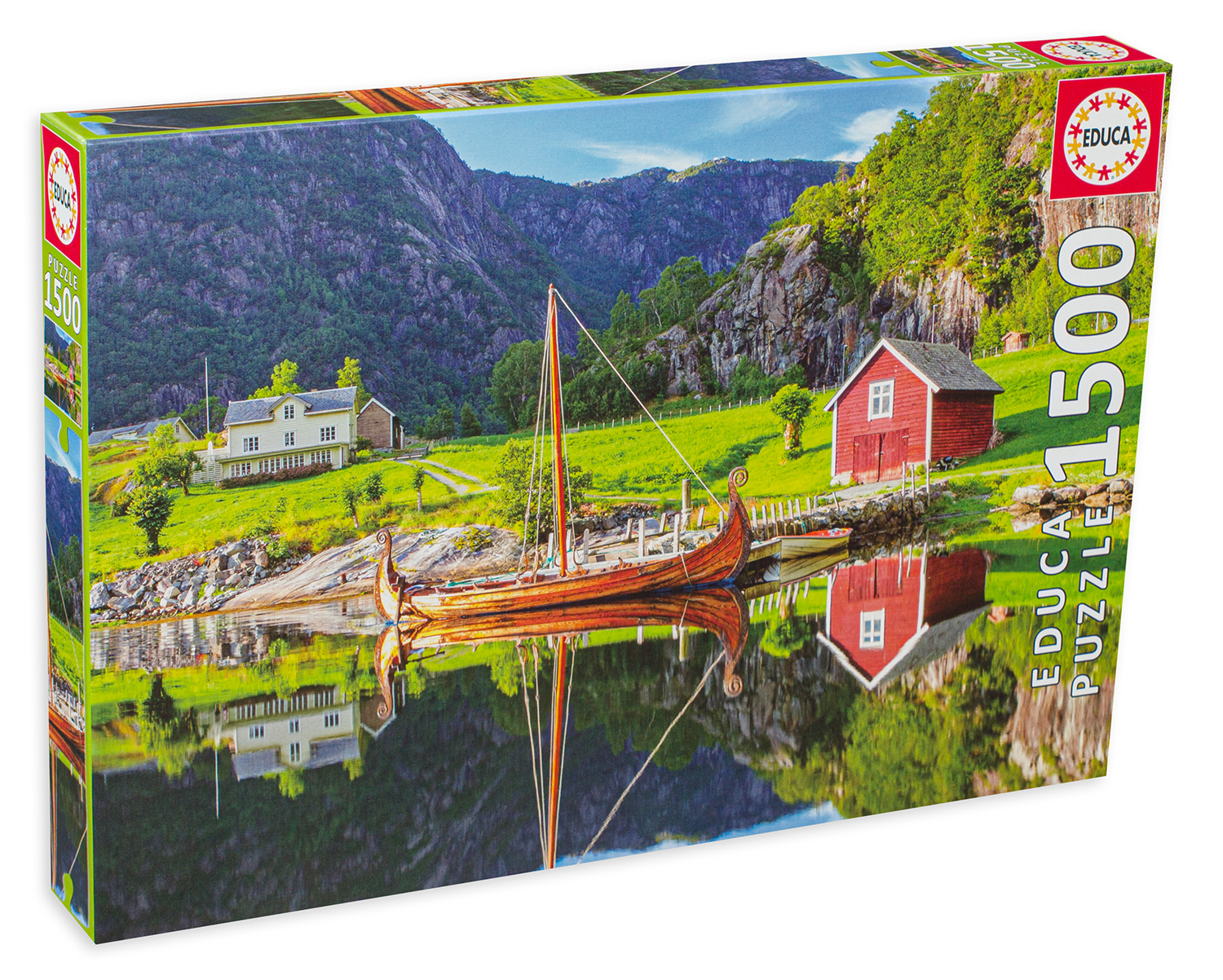 Пъзел Educa от 1500 части - Викингски кораб