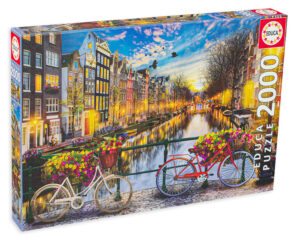 Пъзел Educa от 2000 части - Амстердам с любов, Дейвид М.