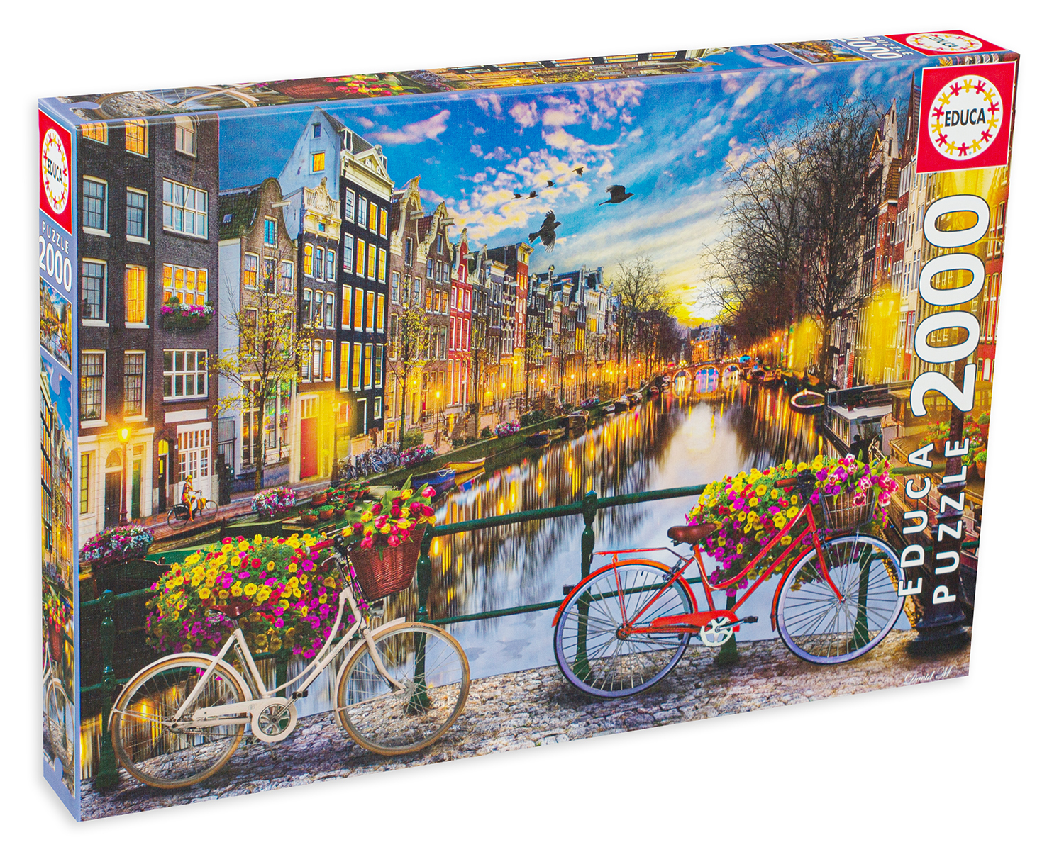 Пъзел Educa от 2000 части - Амстердам с любов, Дейвид М.
