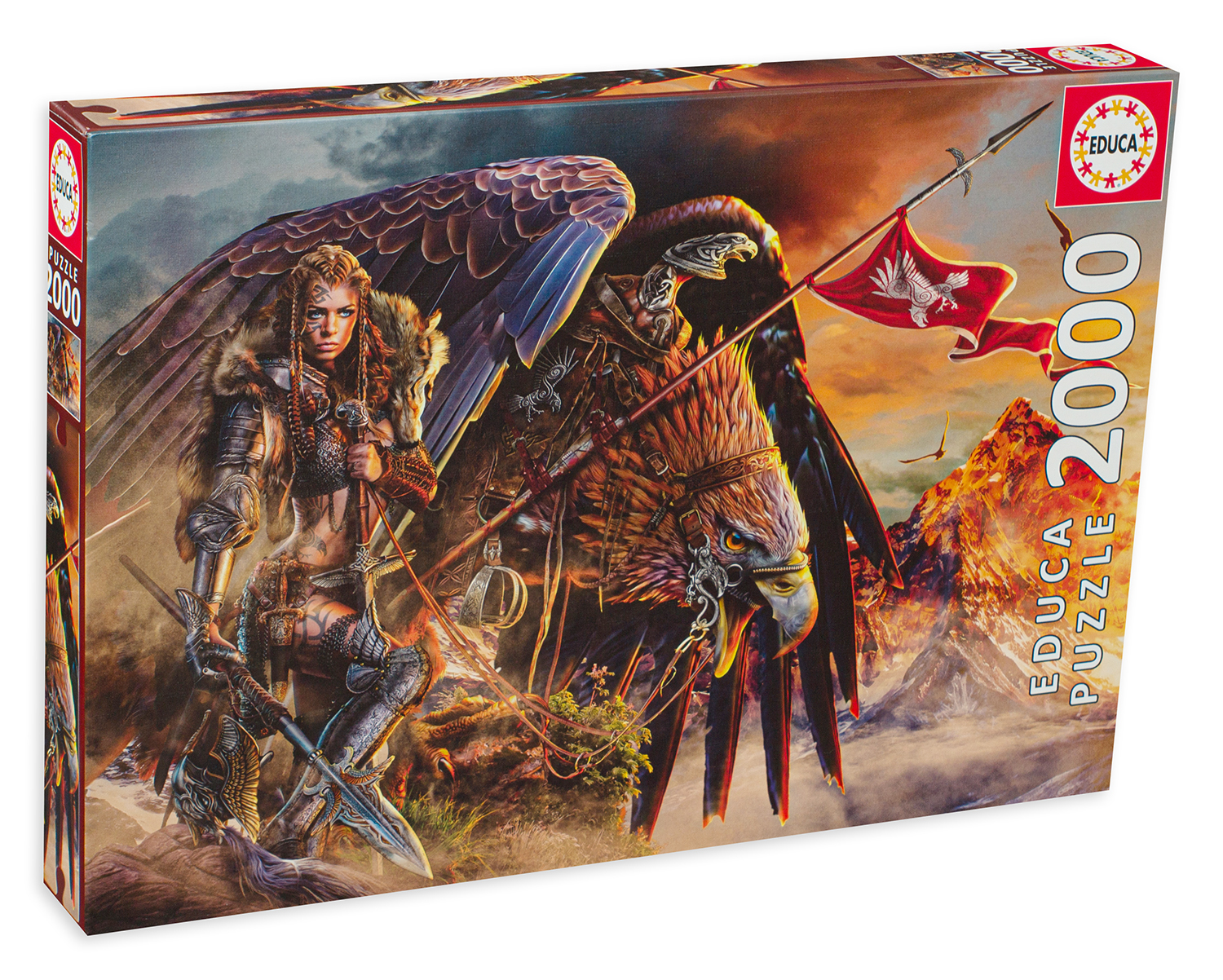 Пъзел Educa от 2000 части - Ездач на орел