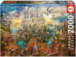 Пъзел Educa от 2000 части - Градът на мечтите