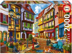 Пъзел Educa от 2000 части - Пъстра улица