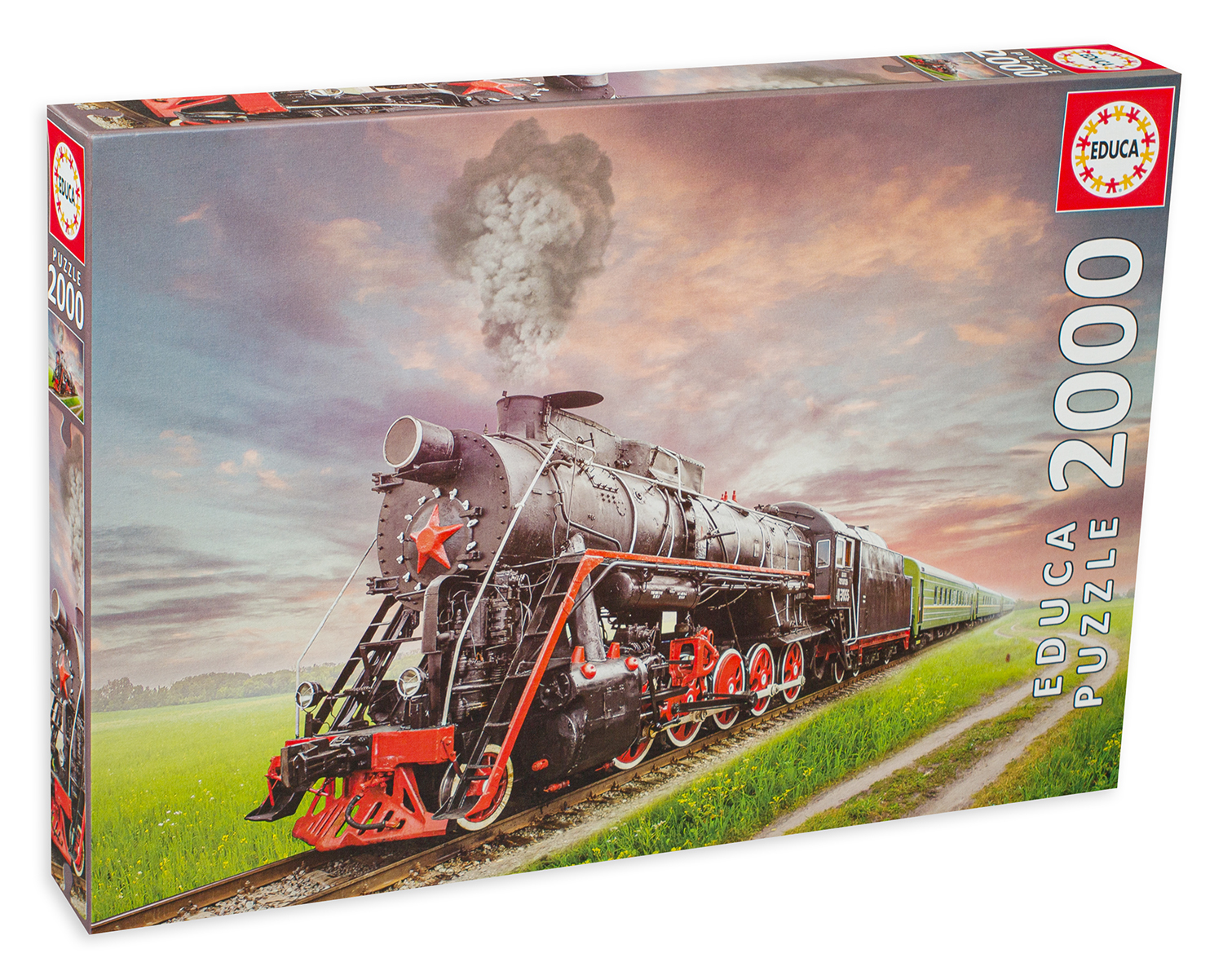 Пъзел Educa от 2000 части - Съветски влак