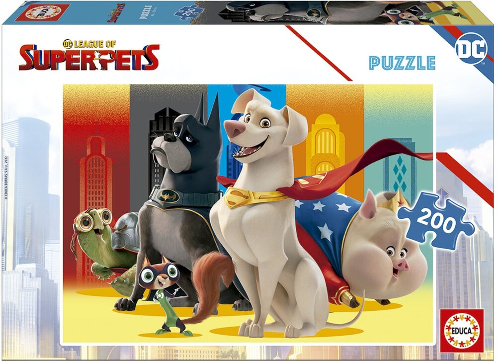 Пъзел Educa от 200 части - DC Лига на Суперлюбимци