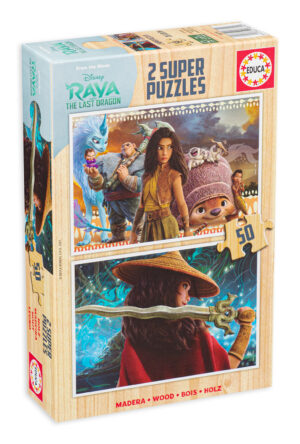 Пъзел Educa от 2 х 50 части - Рая и последният Дракон