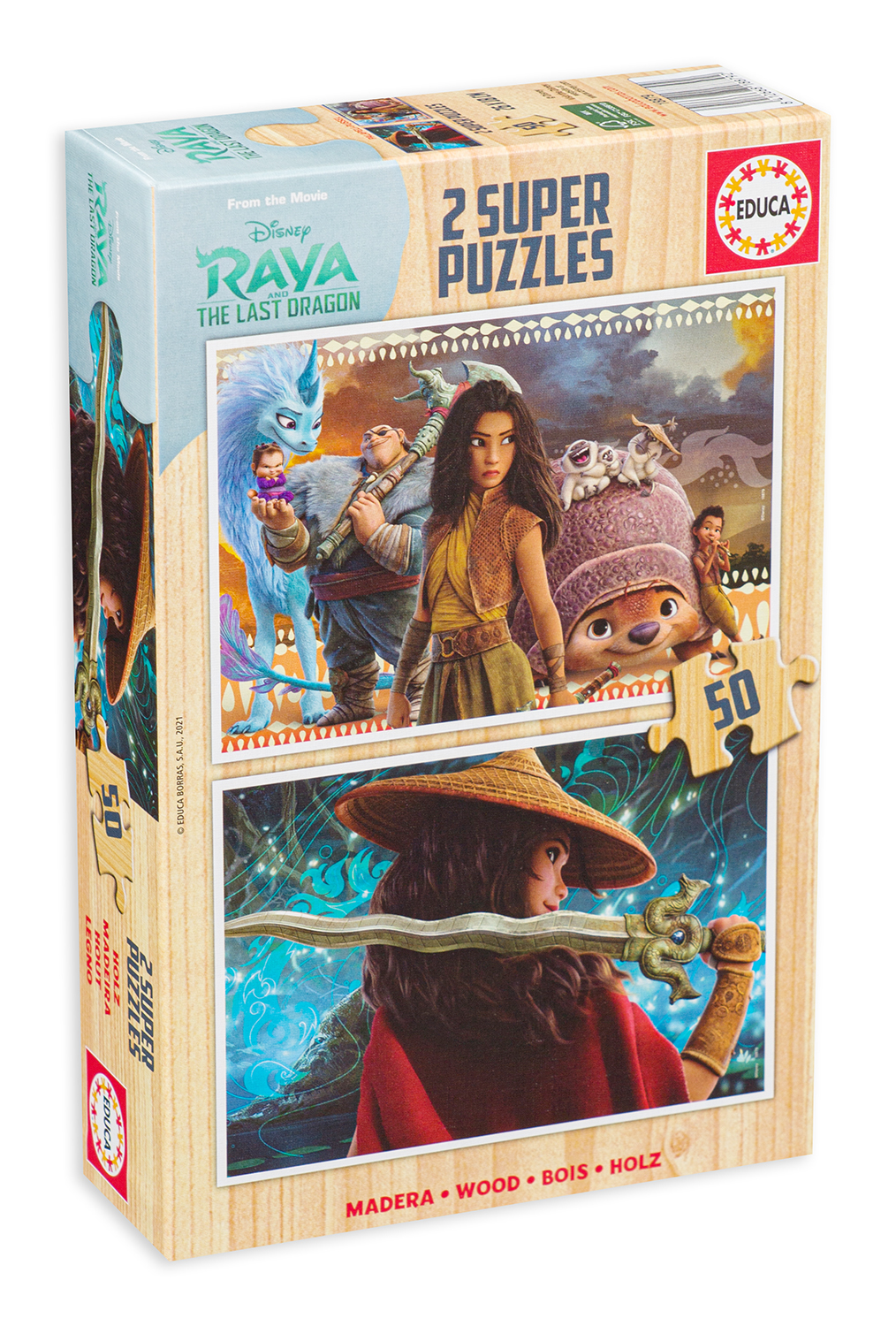 Пъзел Educa от 2 х 50 части - Рая и последният Дракон