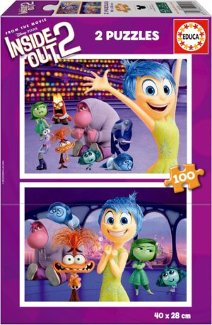 Пъзел Educa от 2 x 100 части - Отвътре навън 2