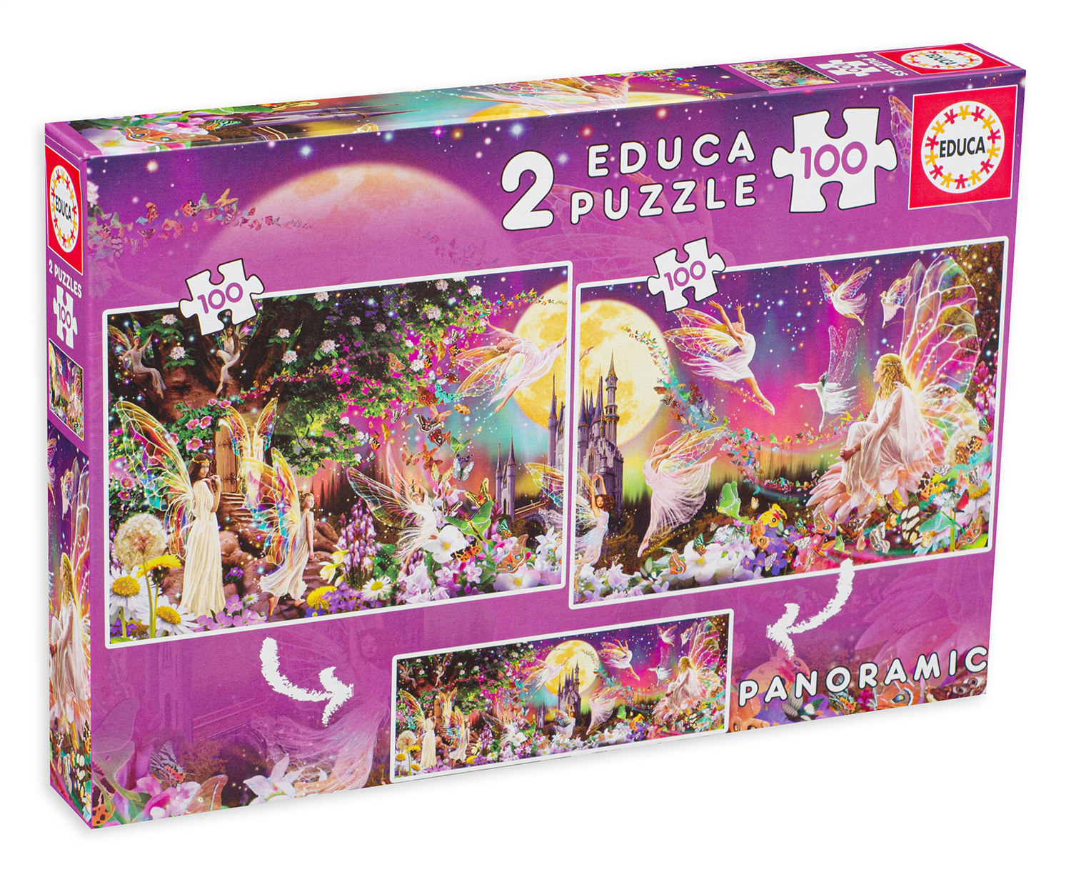 Пъзел Educa от 2 x 100 части - Приказен триптих