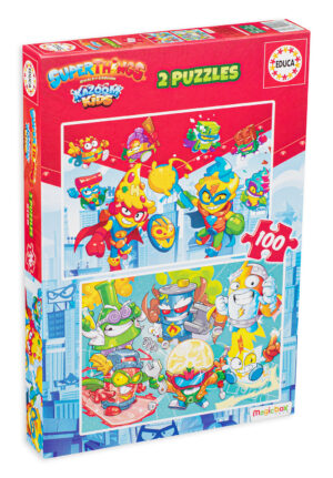 Пъзел Educa от 2 x 100 части - Супер неща