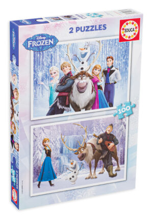 Пъзел Educa от 2 x 100 части - Замръзналото кралство