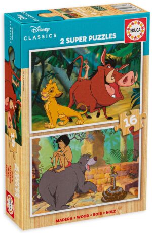 Пъзел Educa от 2 x 16 части - Дисни герои