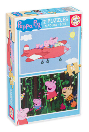 Пъзел Educa от 2 x 16 части - Приключенията на Пепа
