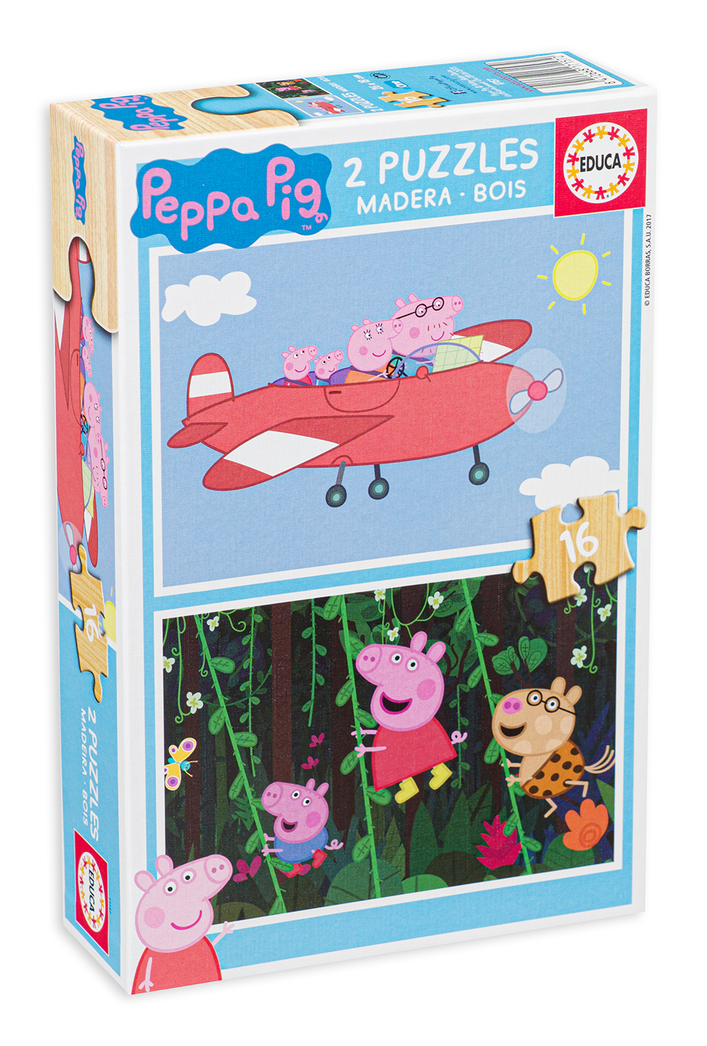 Пъзел Educa от 2 x 16 части - Приключенията на Пепа