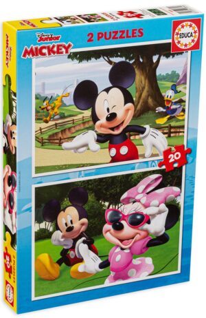 Пъзел Educa от 2 x 20 части - Мики и приятели, вид 2