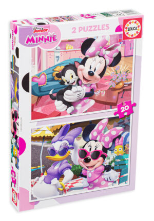 Пъзел Educa от 2 x 20 части - Мини Маус