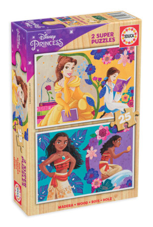 Пъзел Educa от 2 x 25 части - Дисни принцеси