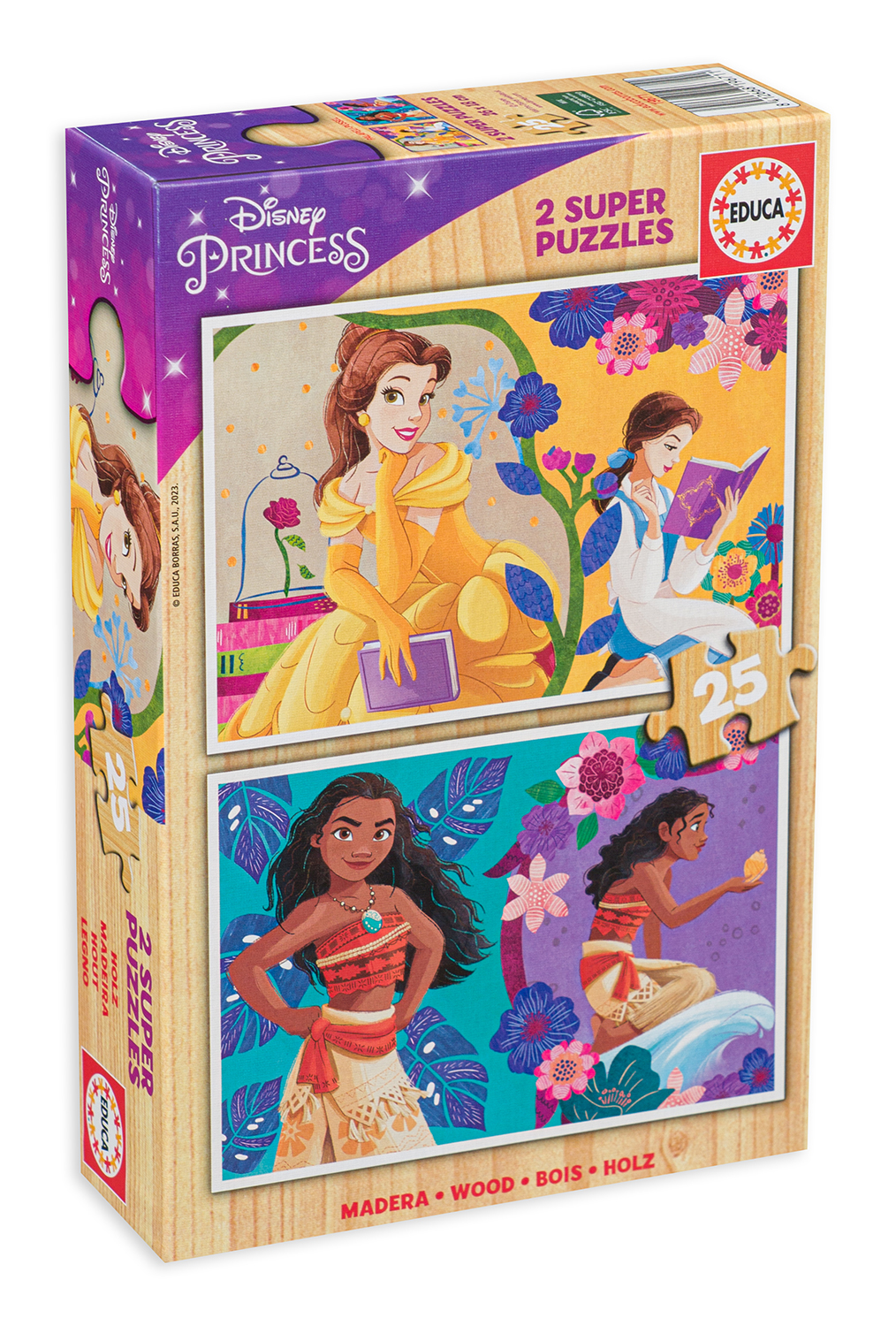 Пъзел Educa от 2 x 25 части - Дисни принцеси