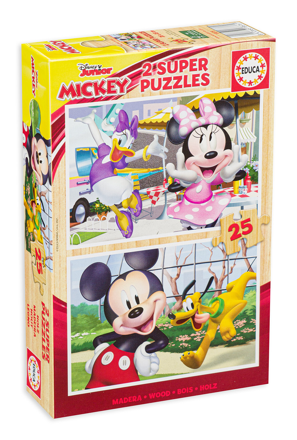 Пъзел Educa от 2 x 25 части - Мики и приятели