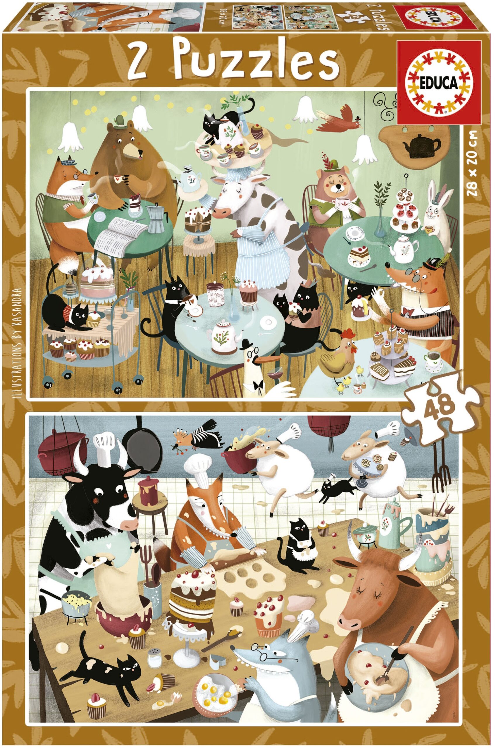 Пъзел Educa от 2 x 48 части - Горски приказки