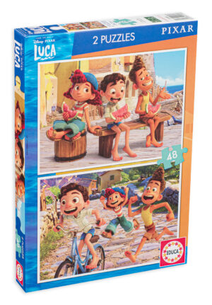 Пъзел Educa от 2 x 48 части - Лятното приключение на Лука