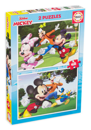 Пъзел Educa от 2 x 48 части - Мики и приятели, вид 2